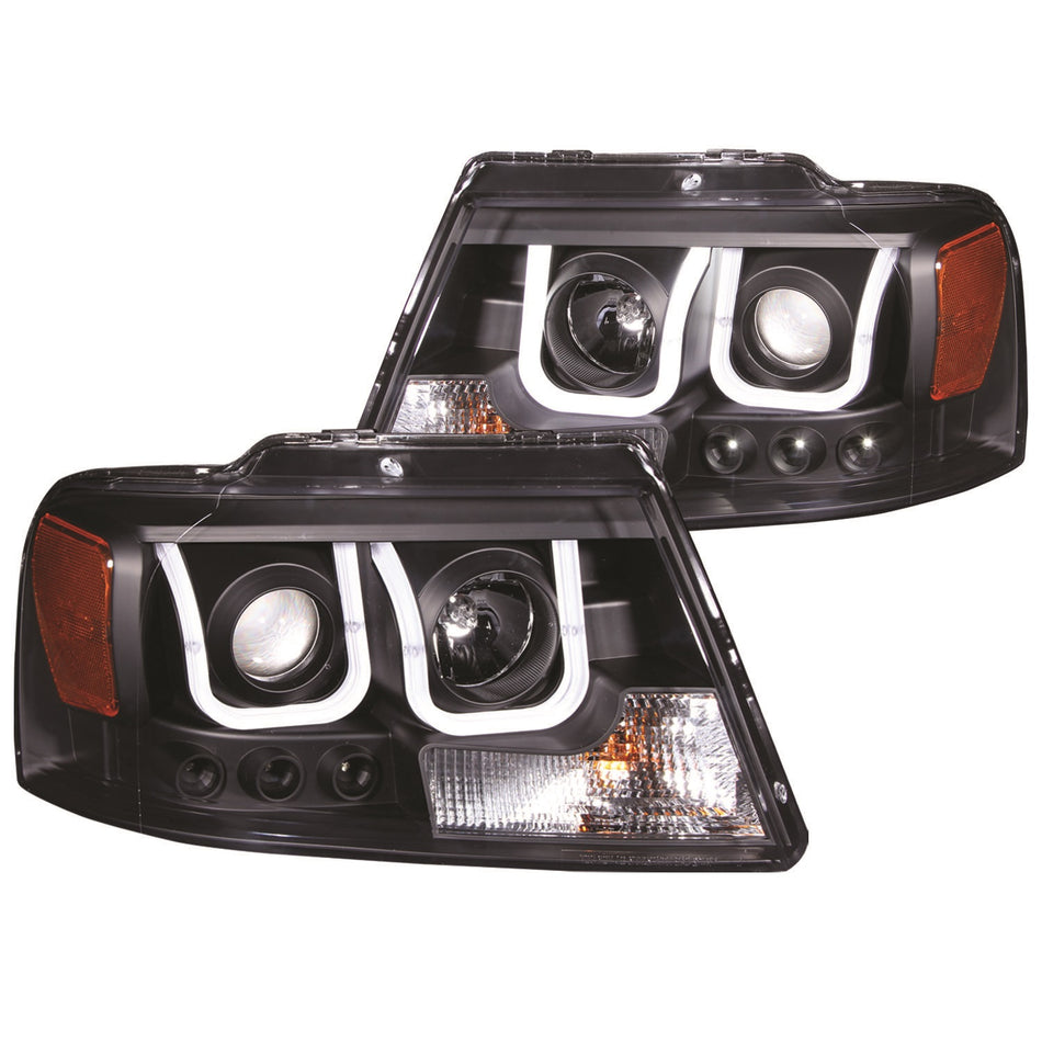 Projector Headlights w  U-Bar Black