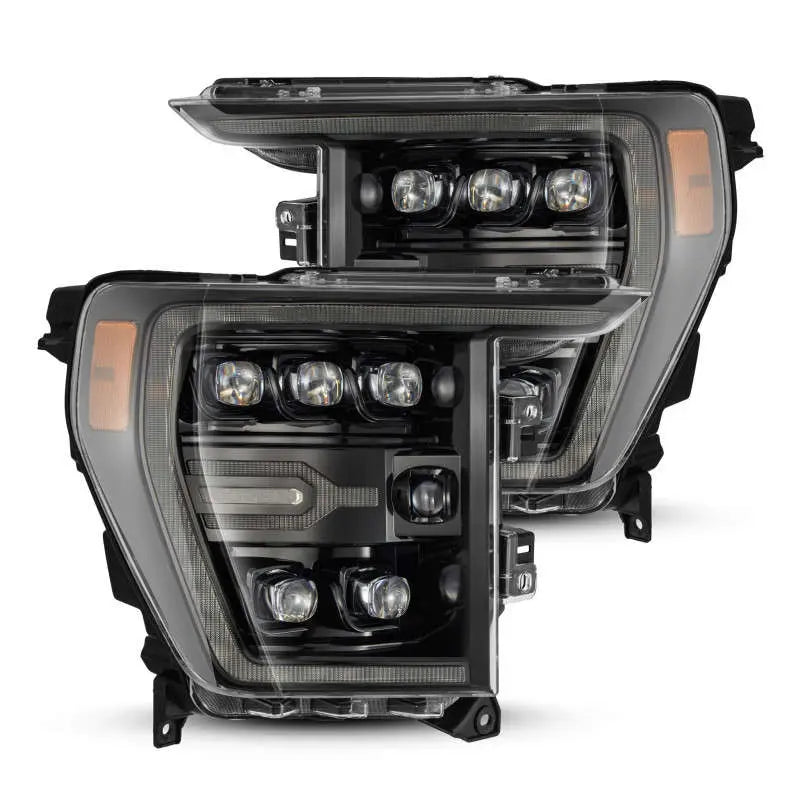 AlphaRex NOVA-Series LED Projector Headlights Alpha-Black (Set) | 21-23 Ford F-150