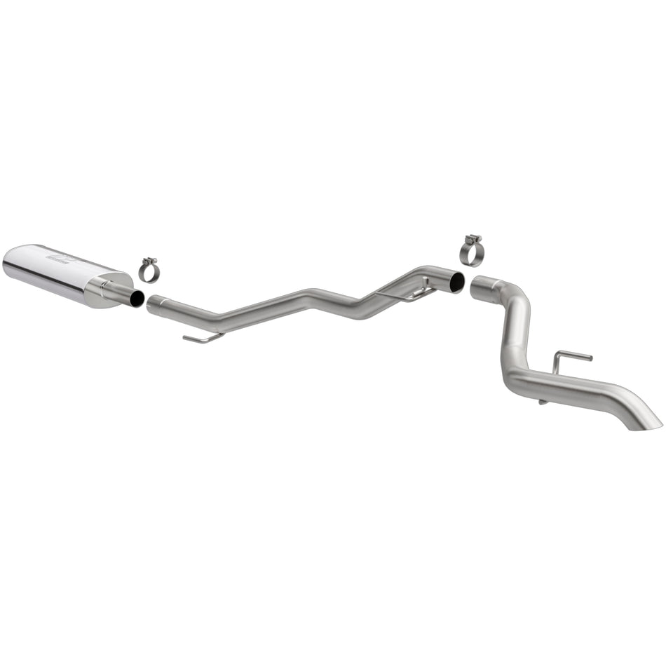 2020 Gladiator  V6 3.6L Rock Crawler Series Cat-Back Exhaust System 2.5 in tubing no tip exit style and stainless steel