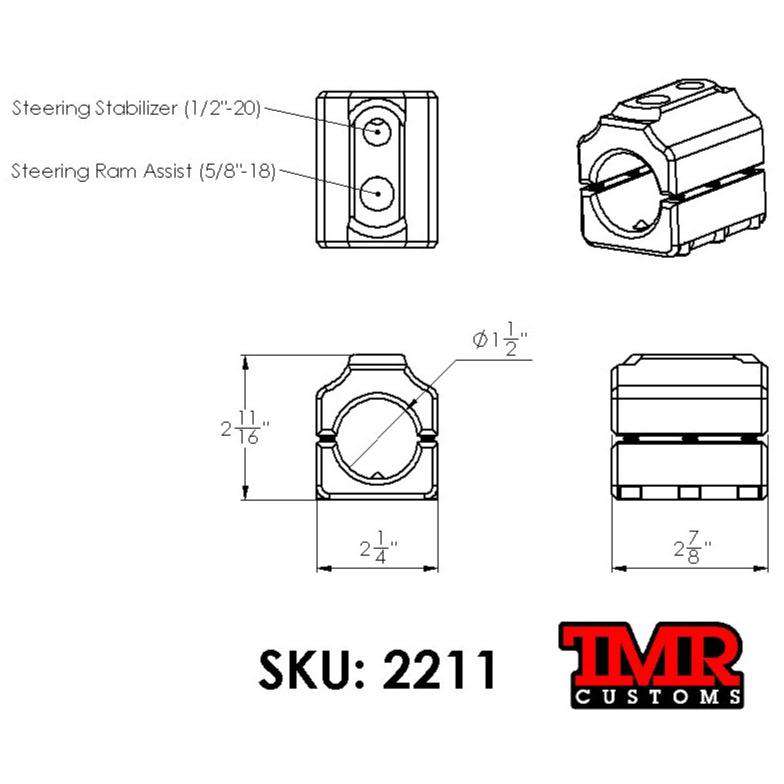 TMR Customs - 1.5" Steering Clamp