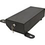 Underseat Lock Box Black Jeep 07-17 Wrangler 2-Dr/4-Dr; Will not fit 11-17 JK 2-door; Includes RelocatIon Kit for Unlimited with new wiring plug; Fits under driver side seat