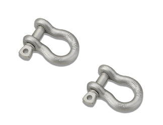 HighRock 4x4 Shackles/D-Rings; pair Silver Pair; 9500-lb. capacity; 3/4 in  diameter pin size; retail packaged