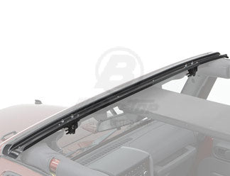 Windshield Channel; Header style; 1-pc Black Jeep 07-17 Wrangler 2-Dr/4-Dr; No-drill  1-piece design