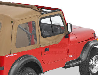 Upper Door Sliders Spice Jeep 88-95 Wrangler; Single sliding window; Fit Supertop  Sunrider or Halftop