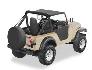 Bikini Top  Traditional Black Crush Jeep 76-83 CJ5; Requires 51209-01 channel