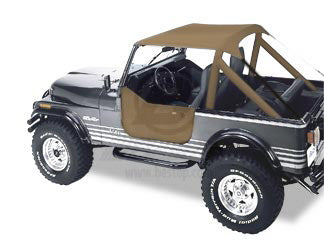 BikFTi Top Traditional Tan Jeep 76-91 CJ7/CJ8 AND Wrangler; Requires 51209-01 channel