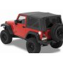 Supertop NX Complete Replacement Soft Top Black Diamond Jeep 07-17 Wrangler 2-Door; No doors included; Tinted side and rear windows (Large OEM style rear curtain)