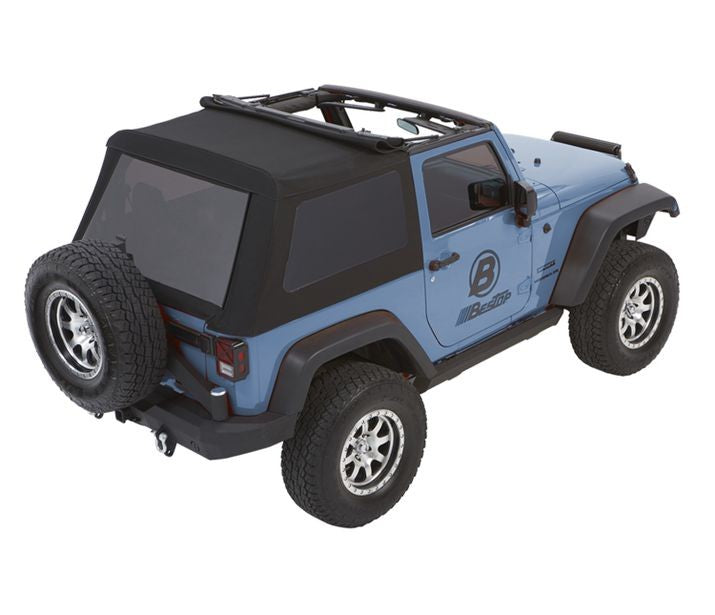 Trektop NX Glide Twill Jeep 07-17 Wrangler 2-Door; includes convertible top folding frame