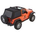 Trektop NX Glide Black Diamond Jeep 07-17 Wrangler 2-Door; includes convertible top folding frame