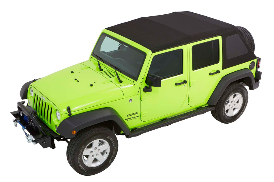 Trektop NX Glide Twill Jeep 07-17 Wrangler Unlimited 4-Door; includes convertible top folding frame