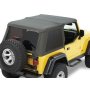 Trektop NX Complete Replacement Soft Top Black Diamond Jeep 97-06 Wrangler; Except Unlimited; No doors included; Tinted side and rear windows