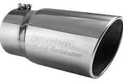 5 inlet x 7 outlet x 18 long 304 Stainless Steel exhaust tip-Diamond Eye Logo embossed