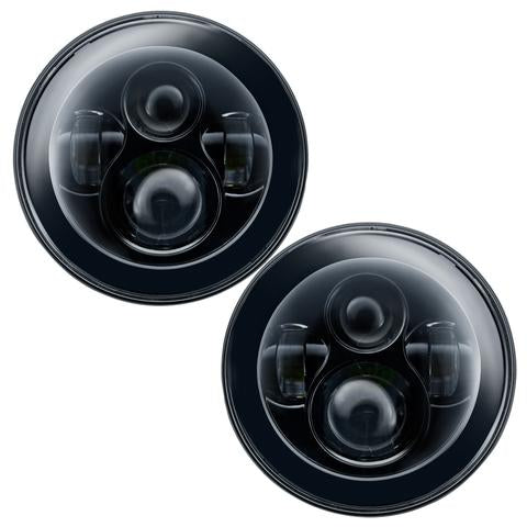 ORACLE 7 IN High Powered LED Headlights - NO HALO - Black Bezel