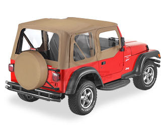 Sailcloth Replace-a-Top Spice Jeep 97-02 Wrangler; Includes upper door skins; Clear side and rear windows