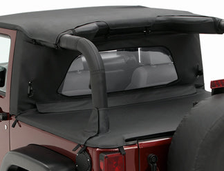 Wrap-Around Windjammer Black Diamond Jeep 07-17 Wrangler 2-Door; Requires Soundbar Cap 80040-35 and factory door surrounds