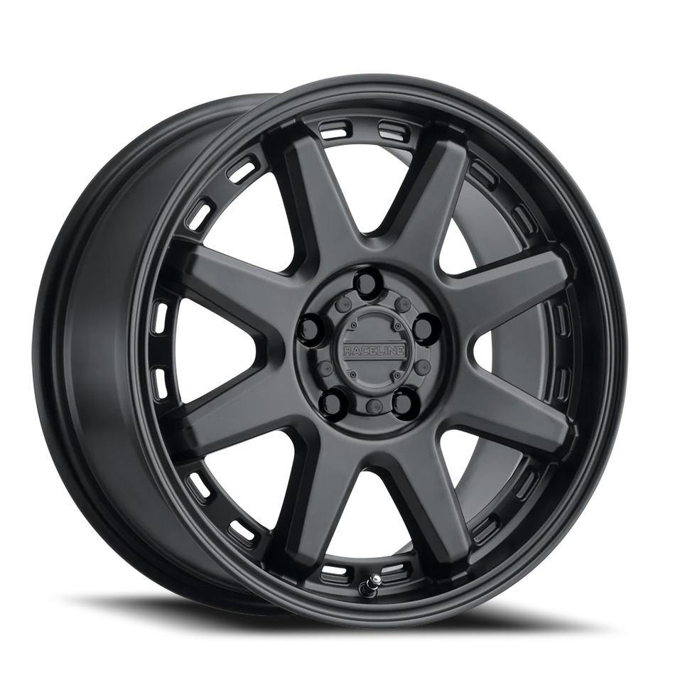 Aluminum Wheels 20x9 Scout 947B Satin Black 0 Offset 5 on 127 Bolt Pattern 78.1 Bore Raceline