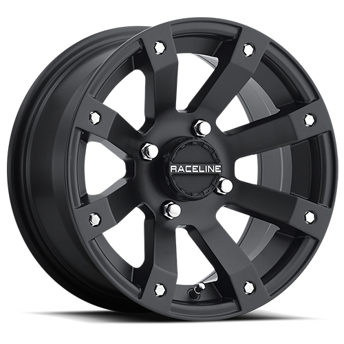 Aluminum Wheels 12x7 Scorpion UTV A79 Satin Black -47 Offset 4 on 110 Bolt Pattern 83.8 Bore Raceline