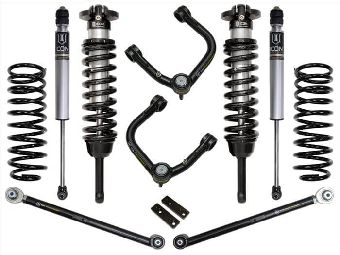 2010-2023 Toyota 4Runner and 2010-2014 FJ Cruiser 0-3.5" Lift Stage 3 Suspension System with Tubular UCA by ICON Vehicle Dynamics