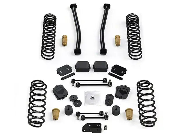 TERAFLEX 2.5IN Sport ST2 Suspension System components for Jeep - lift coil springs, bump stops, sway bar disconnects, and hardware.