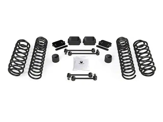 TeraFlex 2.5-inch coil spring base lift kit components for Jeep JL 4Dr, includes coil springs and essential parts, no shocks