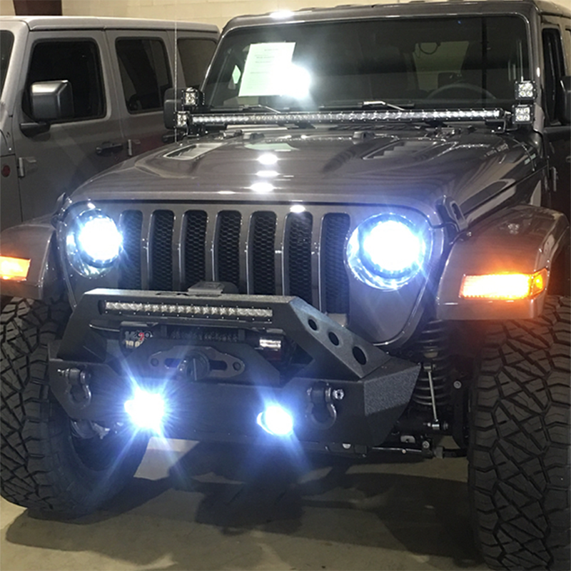 Jeep Wrangler JL/JT Gladiator 9 Inch HD-RGB Headlights 4 Inch HD-RGB Fog Lights Quake LED