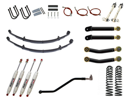 Rusty's XJ Cherokee 4.5" Advanced Kit - Adjustable Flex Arms - RX100 Shocks