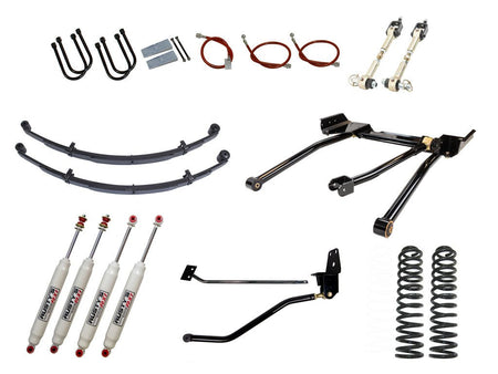 Rusty's XJ Cherokee 4.5" Long Travel Kit - 3 Link - RX100 Shocks