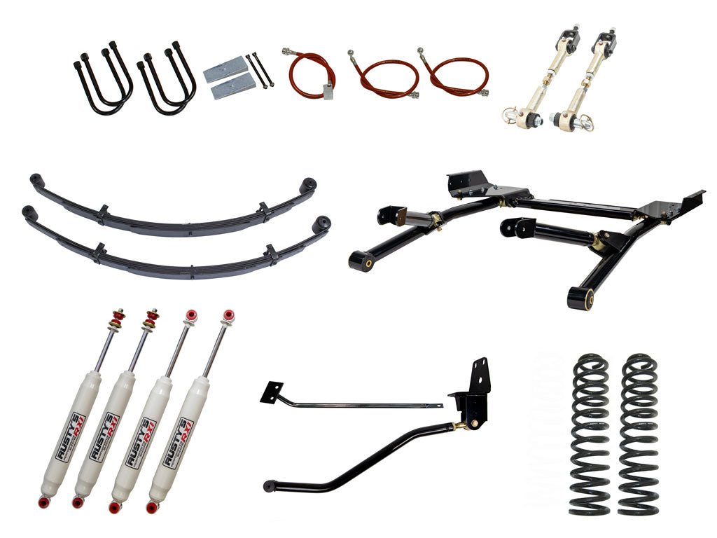 Rusty's XJ Cherokee 4.5" Long Travel Kit - Radius Arm - RX100 Shocks