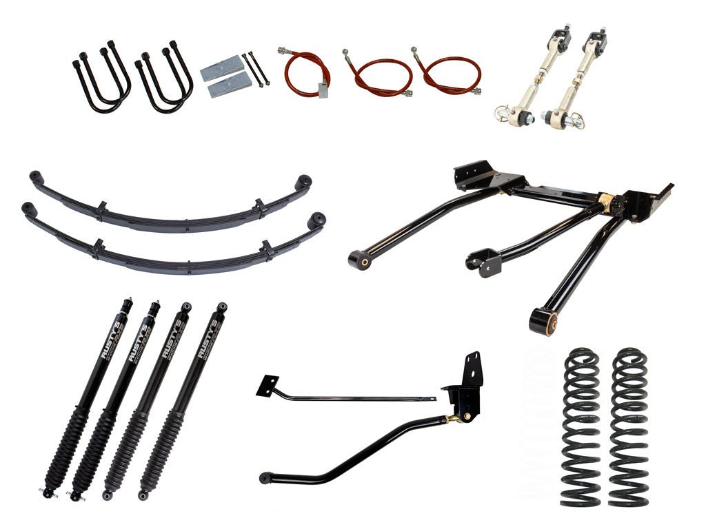 Rusty's XJ Cherokee 4.5" Long Travel Kit - 3 Link - RX800 Shocks