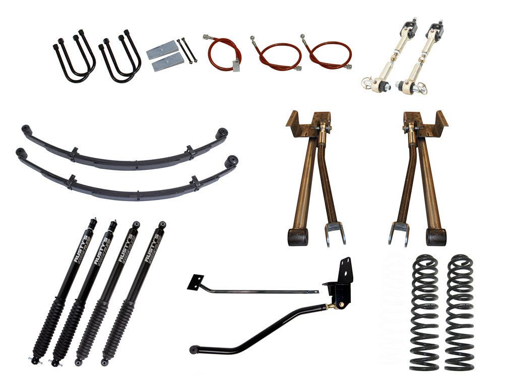 Rusty's XJ Cherokee 4.5" Long Travel Kit - Comp 4 Link - RX800 Shocks