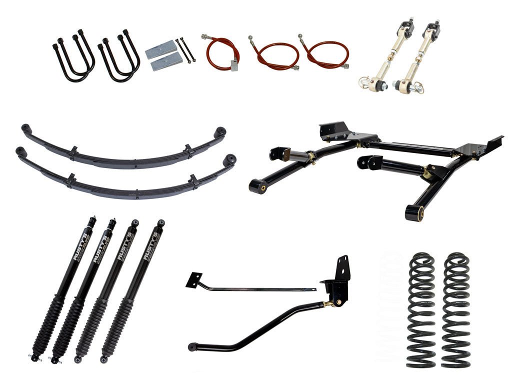 Rusty's XJ Cherokee 4.5" Long Travel Kit - Radius Arm - RX800 Shocks