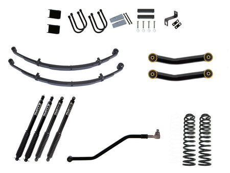 Rusty's XJ Cherokee 4.5" Spring Pack Kit - Fixed Arms - RX800 Shocks