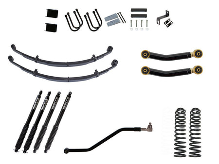 Rusty's XJ Cherokee 4.5" Spring Pack Kit - Adjustable Rubber Arms - RX800 Shocks