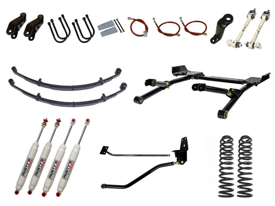 Rusty's XJ Cherokee 8" Long Travel Kit - Radius Arm - RX100 Shocks