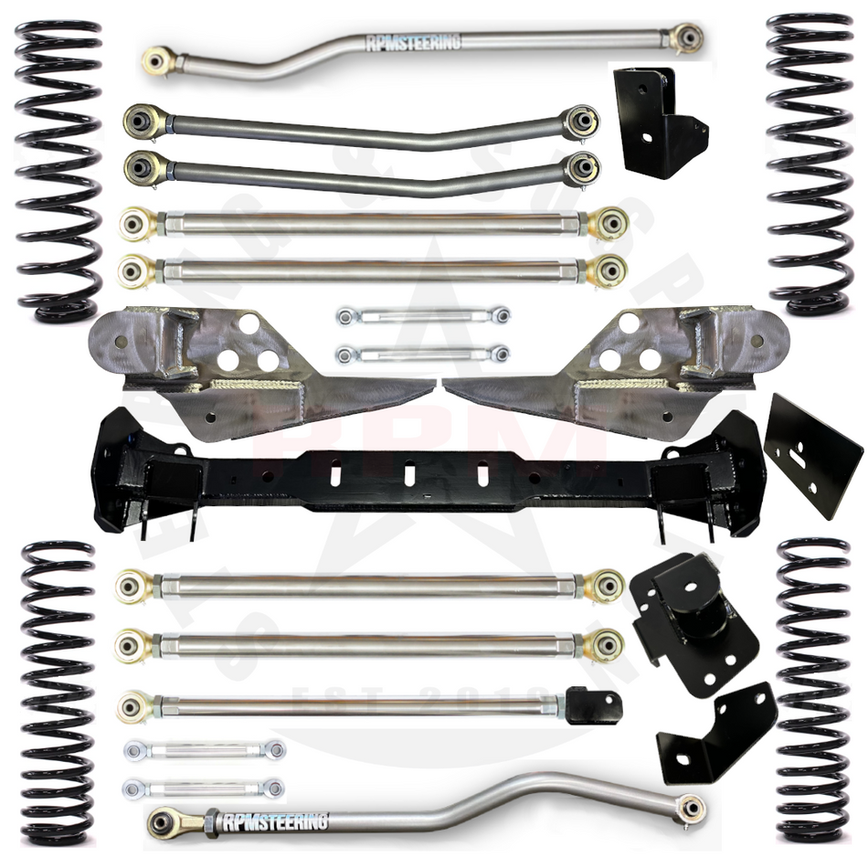 JLU Wrangler 2.5 Inch Ultimate Aluminum Long Arm Lift Kit RPM Steering