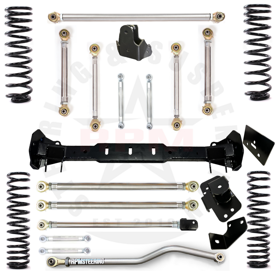 JT Gladiator 3 Inch Ultimate Aluminum Hybrid Lift Kit RPM Steering