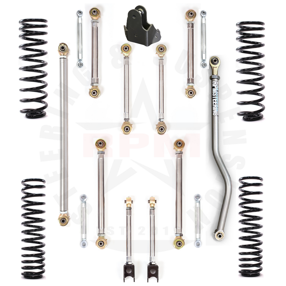 JT Gladiator 4.5 Inch Ultimate Aluminum Mid Arm Lift Kit RPM Steering