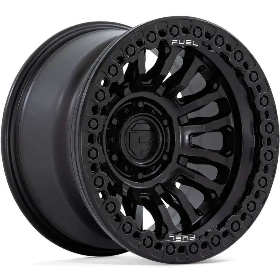Fuel Rincon Beadlock FC125 17x9 -38 wheel with blackout finish and 5x5 bolt pattern, featuring a durable beadlock ring.