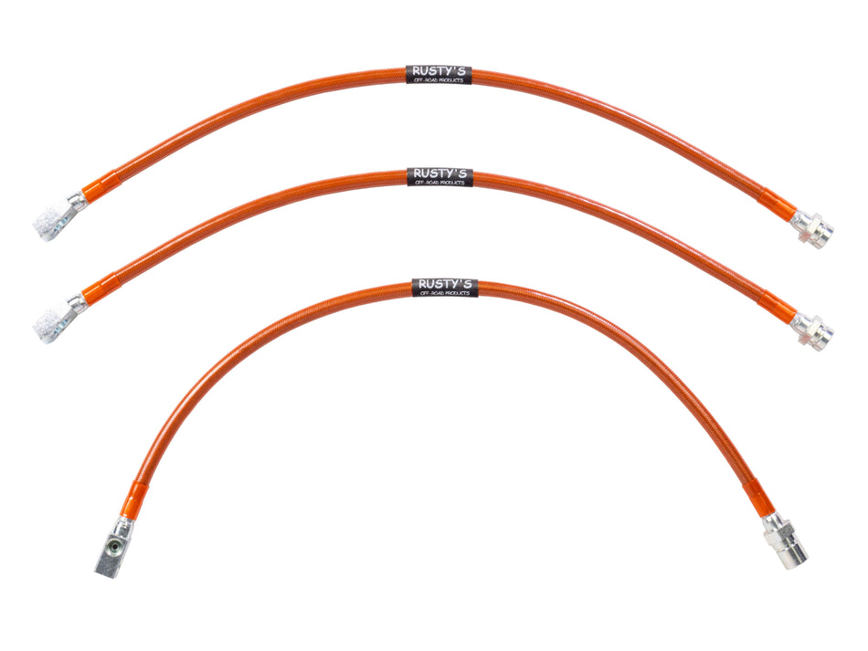 Rusty's Off Road Products - Rusty's Brake Hoses - Stainless Steel - Front and Rear - FSJ ONLY