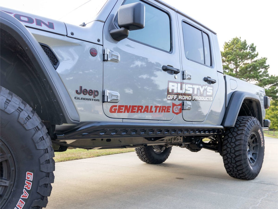 Rusty's Off Road Products - Rusty's Rocker Armor with Kicker Tube - 2020 and Later JT Gladiator