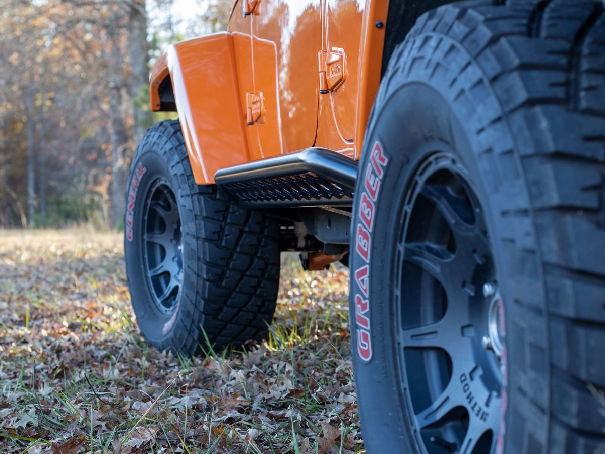 Rusty's Off Road Products - Rusty's Rocker Armor with Skid Kicker Tube - '07-'18 JK Wrangler 4-Door