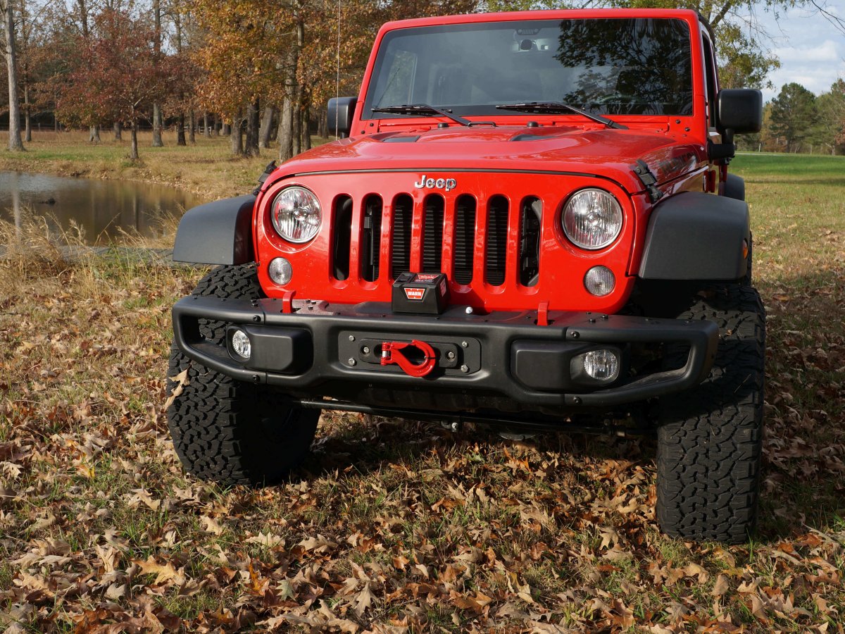 Rusty's Off Road Products - Rusty's Winch Mount - 2014+ JK Hard Rock Bumper