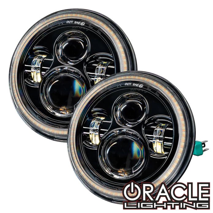 Oracle 2007-2018 JEEP WRANGLER JK SWITCHBACK LED HALO HEADLIGHTS- DRL AND TURN SIGNAL - Offroad Outfitters