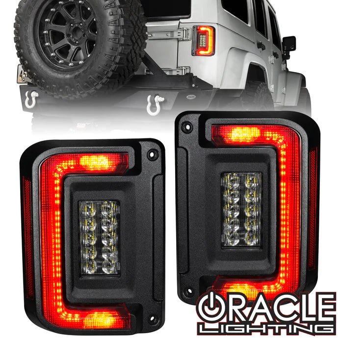 ORACLE LIGHTING FLUSH MOUNT LED TAIL LIGHTS FOR 2007-2017 JEEP WRANGLER JK - Offroad Outfitters