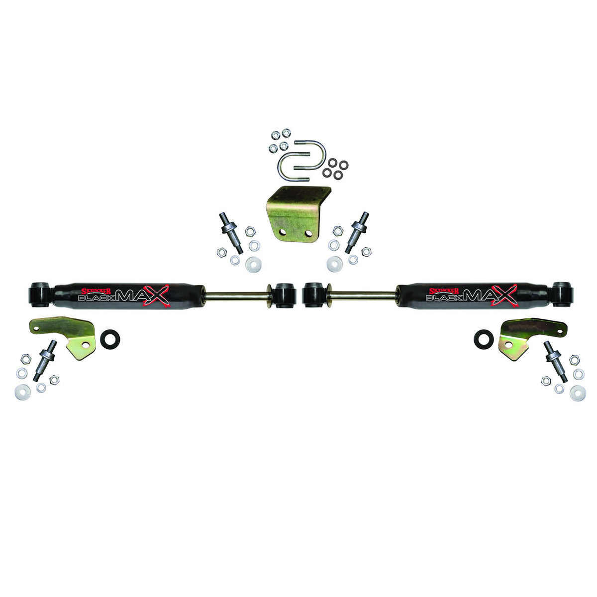 Steering Stabilizer Single Kit Black Single Kit Incl. 2 Steering Stabilizers Mounting Brackets Hardware Designed For A Minimum Of 4 Inch Lift Boots Sold Separately Skyjacker