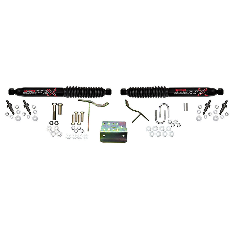 Steering Stabilizer Dual Kit Black  Dual Kit Incl. Mounting Brackets Mounting Hardware Skyjacker