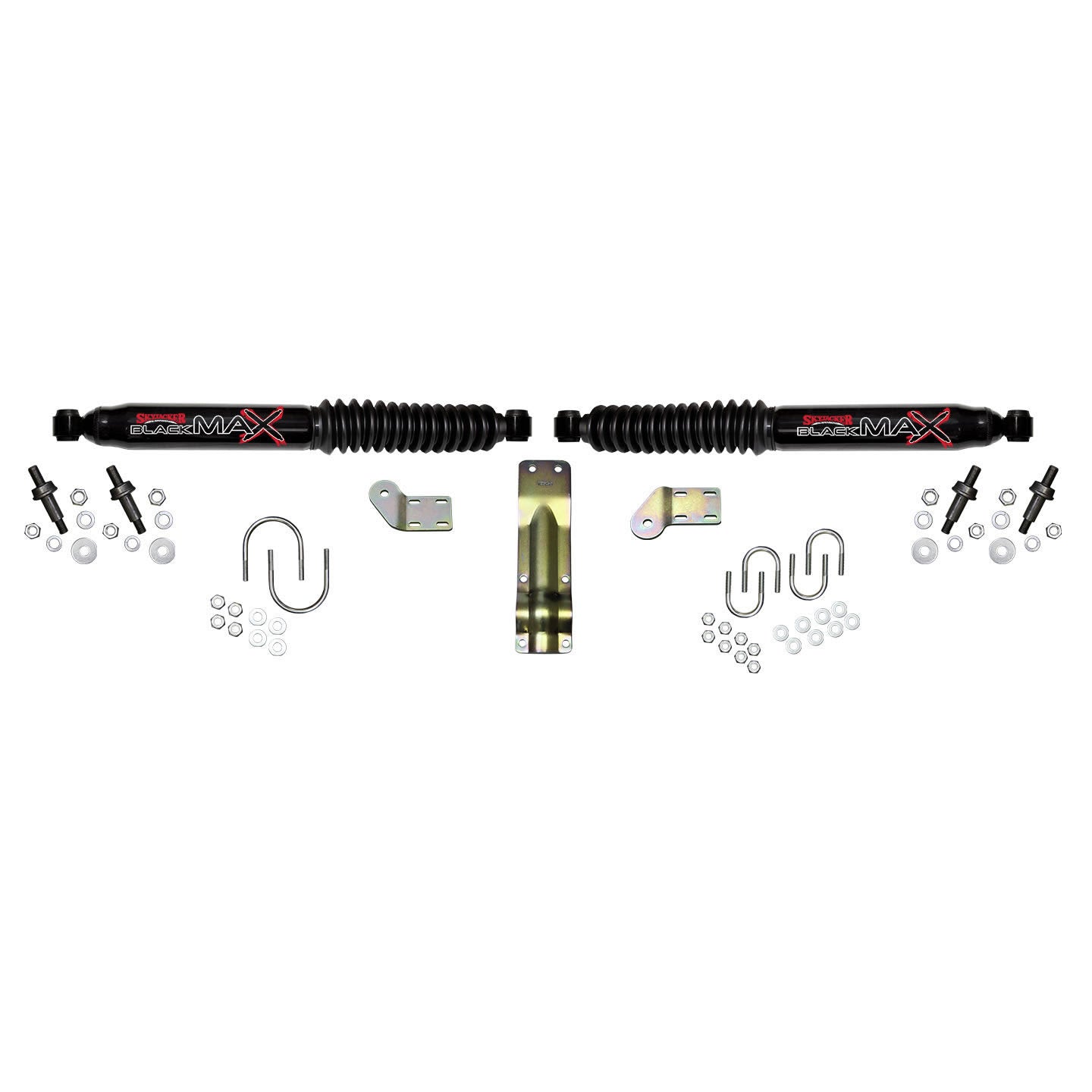 Steering Stabilizer Dual Kit Black  Dual Kit For 4-8.5 Inch Lifts Skyjacker