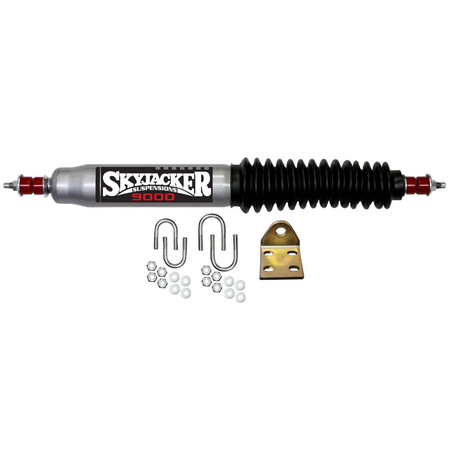 Steering Stabilizer Single Kit Silver w/Black Boot 97-06 Jeep Wrangler 97-06 Jeep TJ Skyjacker