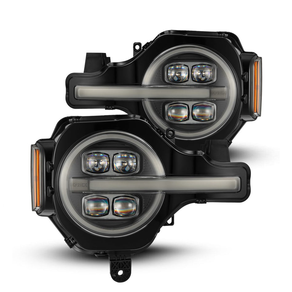 21-23 Ford Bronco / 22-23 Bronco Raptor NOVA-Series LED Projector Headlights Black - Offroad Outfitters