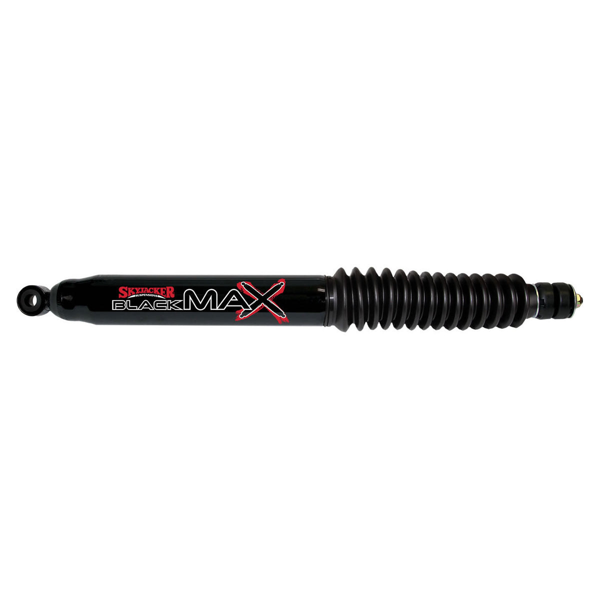 Black MAX Shock Absorber w/Black Boot 24.63 Inch Extended 14.75 Inch Collapsed 00-18 Ram 3500 00-12 Ram 2500 14-18 Ram 2500 05-18 Ford F-250 Super Duty 05-18 Ford F-350 Super Duty Skyjacker